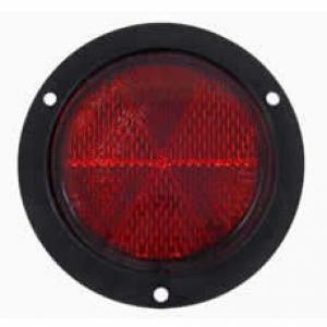 Red 70mm Round Three Hole Fixing Reflector