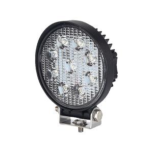 Durite 9 x 3W LED Work Lamp with 300mm Flying Lead - Black, 12V/24V, IP67