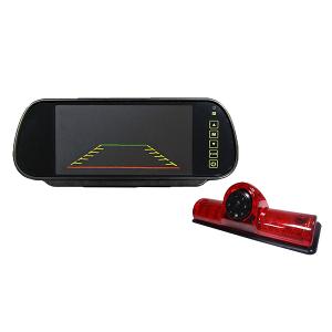 Durite CCTV Kit - 7" 2-Channel Mirror Monitor & Universal Brake Light Camera - 12/24V