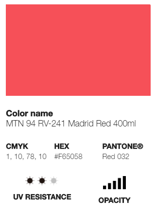 MTN 94 Madrid Red Matt 400ml
