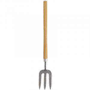 Carbon Steel Weeding Fork with Intermediate Length Ash Handle