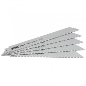 Expert 200mm 24tpi HSS Reciprocating Saw Blades for Metal Cutting - Pack of 5 Blades