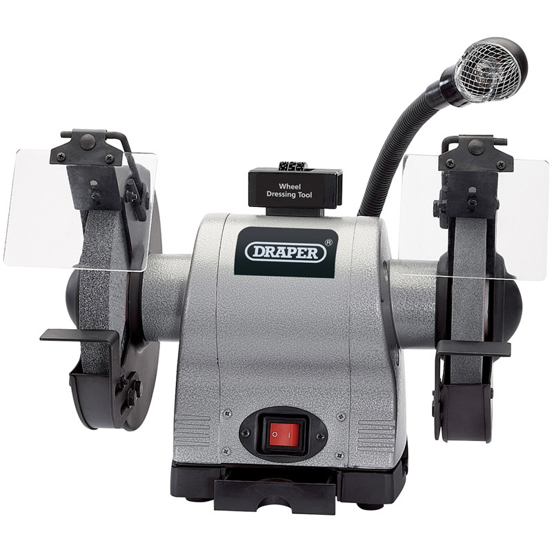 200mm Heavy Duty Bench Grinder with Worklight (550W)