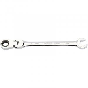 Metric Combination Spanner with Flexible Head and Double Ratcheting Features (9mm)
