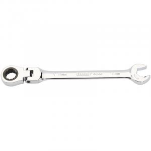 Metric Combination Spanner with Flexible Head and Double Ratcheting Features (11mm)