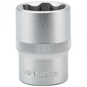 Expert 20mm 1/2" Square Drive Hi-Torq® Satin Chrome 6 Point Socket