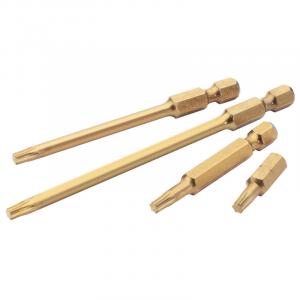 T8 1/4" Hex Draper TX-STAR® Titanium Nitride Coated Insert Bit 25mm Long x 2