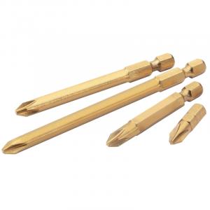 No.3 1/4" Hex Cross Slot Titanium Nitride Coated Insert Bit 25mm Long x 5