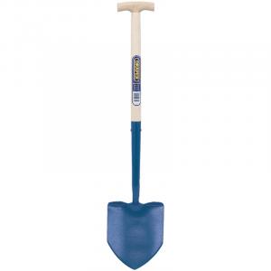 Solid Forged Round Mouth Shovel T-Handled with Ash Shaft
