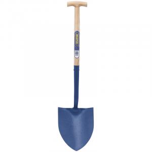Solid Forged Round Mouth T-Handle Shovel with Ash Shaft