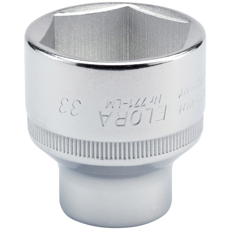 33mm 1/2" Sq. Dr. Elora Hexagon Socket (Sold Loose)