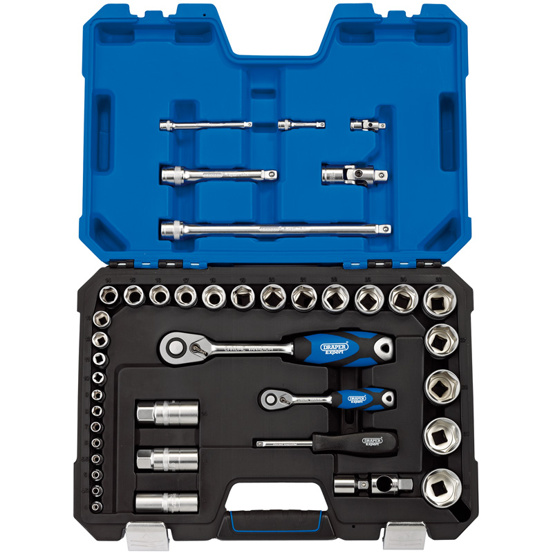 1/4" and 1/2" Sq. Dr. Metric Socket Set (42 Piece)
