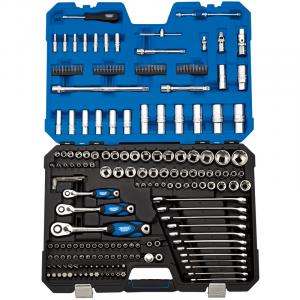 1/4", 3/8" and 1/2" Sq. Dr. Metric Tool Kit (214 Piece)
