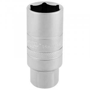 3/8" Sq. Dr. 14mm Thread 6 Point Satin Chrome Spark Plug Socket (21mm Socket)