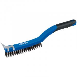Wire Scratch Brush with Scraper (3 Row)