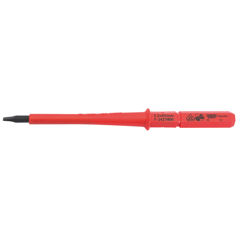 Ergo Plus® Plain Slot VDE Interchangeable Screwdriver Blade 4mm x 100mm