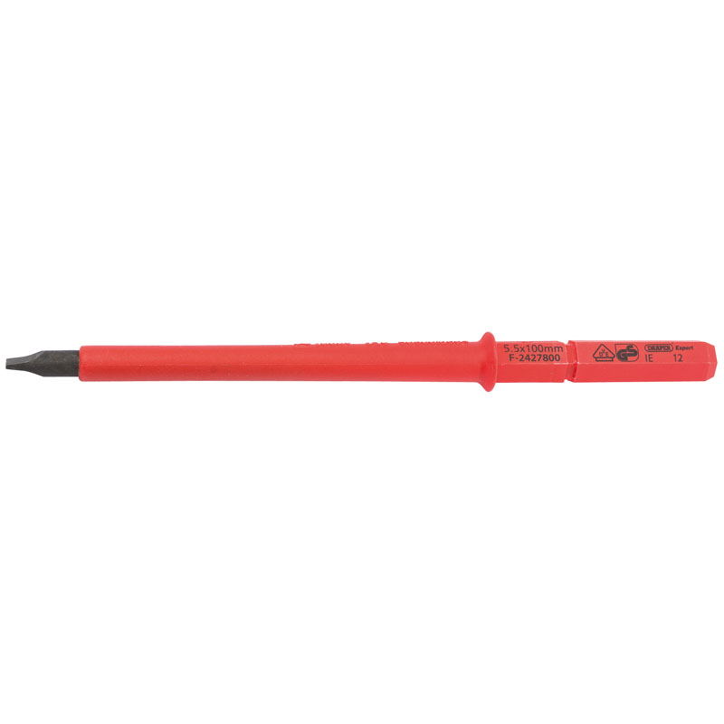Ergo Plus® Plain Slot VDE Interchangeable Screwdriver Blade 5.5mm x 100mm