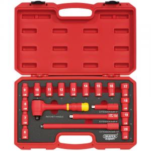 3/8" Square. Drive. VDE Fully Insulated Socket Set (19 Piece)