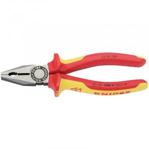 Knipex 03 08 180UKSBE VDE Fully Insulated Combination Pliers (180mm)