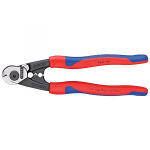 Knipex 95 62 190 190mm Forged Wire Rope Cutters with Heavy Duty Handles