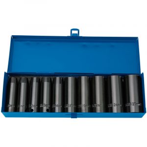 1/2" Sq. Dr. Draper HI-TORQ® Metric Deep Impact Socket Set (10 piece)