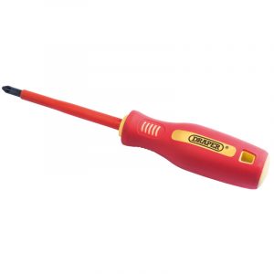 No: 2 x 100mm Fully Insulated Soft Grip Cross Slot Screwdriver.