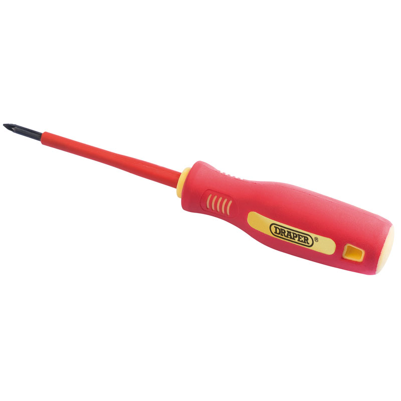 No: 0 x 75mm Fully Insulated Soft Grip Cross Slot Screwdriver. (Sold Loose)