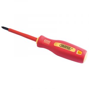 No: 1 x 80mm Fully Insulated Soft Grip Cross Slot Screwdriver. (Sold Loose)