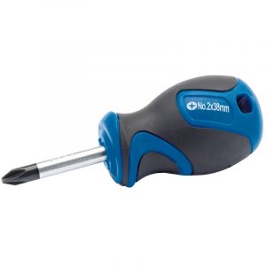 No.2 x 38mm Cross Slot Screwdriver with Soft Grip Handles