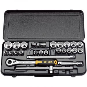 1/2" Sq. Dr. Elora Metric Socket Set (25 Piece)