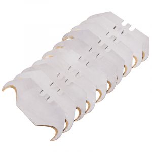 Pack of 10 'Premium Gold' Two Notch Hooked Trimming Knife Blades