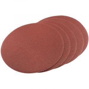Five 200mm 60 Grit Self-Adhesive Aluminium Oxide