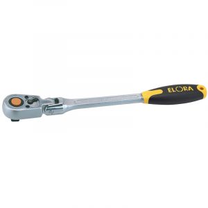 305mm 1/2" Sq. Dr. Elora Quick Release Soft Grip Reversible Ratchet with Flexible Head