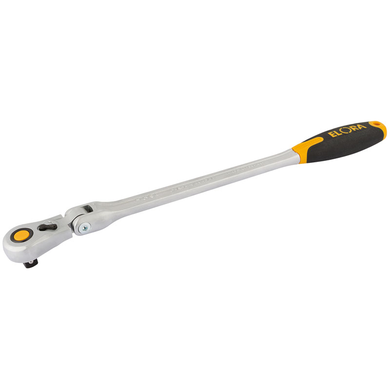 430mm 1/2" Sq. Dr. Elora Quick Release Soft Grip Ratchet with Flexible Head