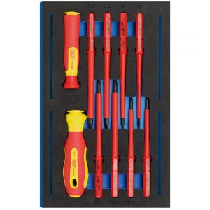 VDE Ergo Plus Screwdriver Set in 1/4 Drawer EVA Insert Tray (10 Piece)