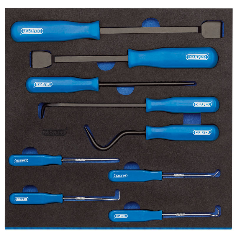 Scraper, Hook and Pick Set in 1/2 Drawer EVA Insert Tray (9 Piece)
