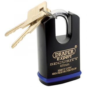 46mm Heavy Duty Padlock and 2 Keys with Shrouded Shackle