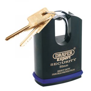 50mm Heavy Duty Padlock and 2 Keys with Shrouded Shackle