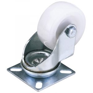 75mm Dia. Swivel Plate Fi x ing Nylon Wheel - S.W.L. 70Kg
