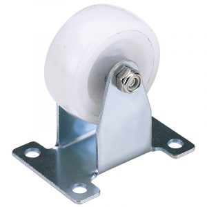 50mm Dia. Fixed Plate Fi x ing Nylon Wheel - S.W.L. 75Kg