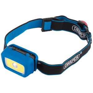 CREE and COB LED Head Lamp (3W) (3 x AAA Batteries)