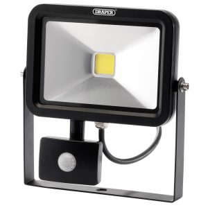 20W COB LED Slimline Wall Mounted Floodlight with PIR Sensor - 1,300 Lumens