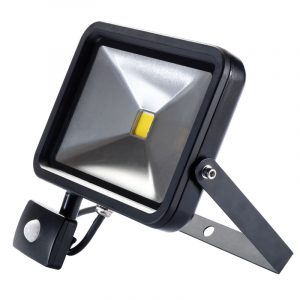 30W COB LED Slimline Wall Mounted Floodlight with PIR Sensor - 1,950 Lumens