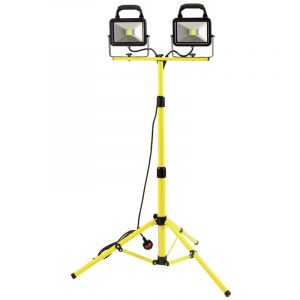 20W 230V COB LED Twin Work Light with Tripod - 2,600 Lumens