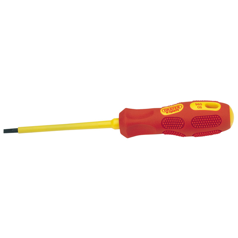 4.0mm x 100mm Fully Insulated Plain Slot Screwdriver (Sold Loose)