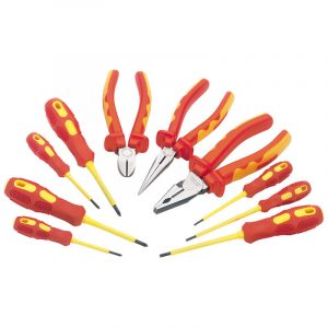 Fully Insulated Pliers and Screwdriver Set (10 Piece)