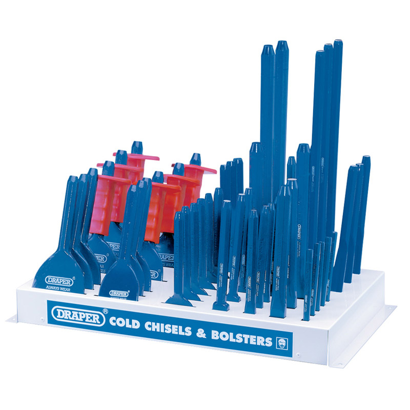 Display of 50 Bolsters and Cold Chisels