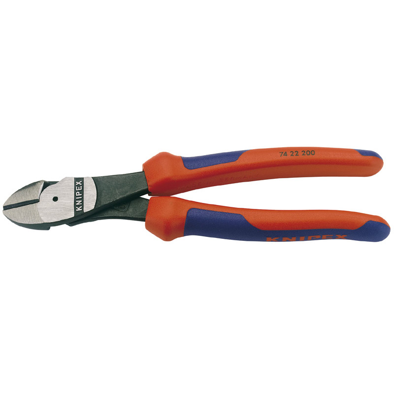 Knipex 74 22 200 200mm High Leverage Diagonal Side Cutter with 12° Head
