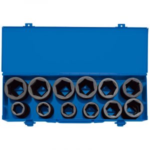 3/4" Sq. Dr. Combined MM/AF Deep Impact Socket Set in Metal Case (12 Piece)