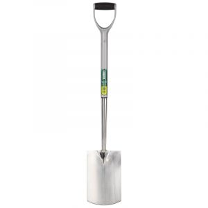 Extra Long Stainless Steel Garden Spade with Soft Grip